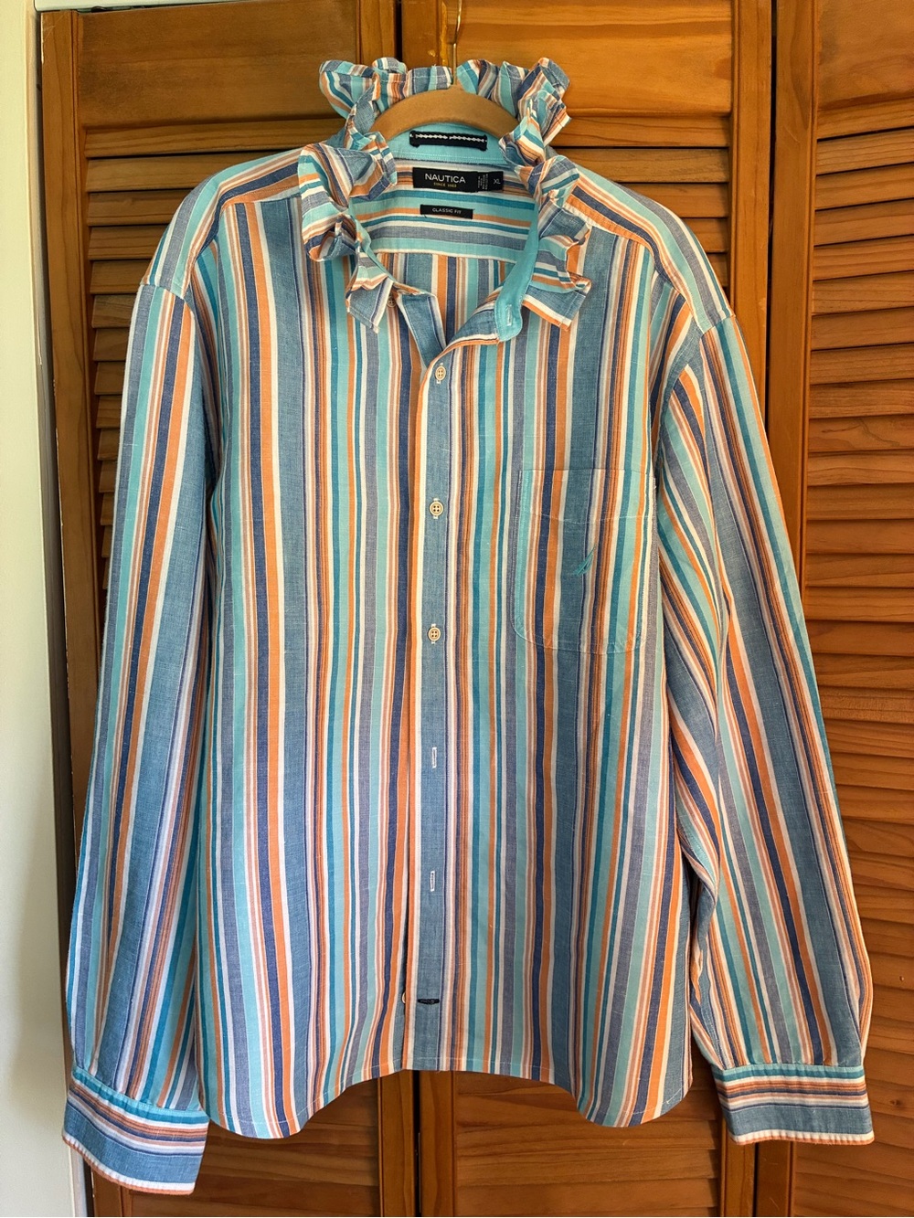 Nautica Multi-Color Striped Button-Down Shirt - Picture 5 of 6